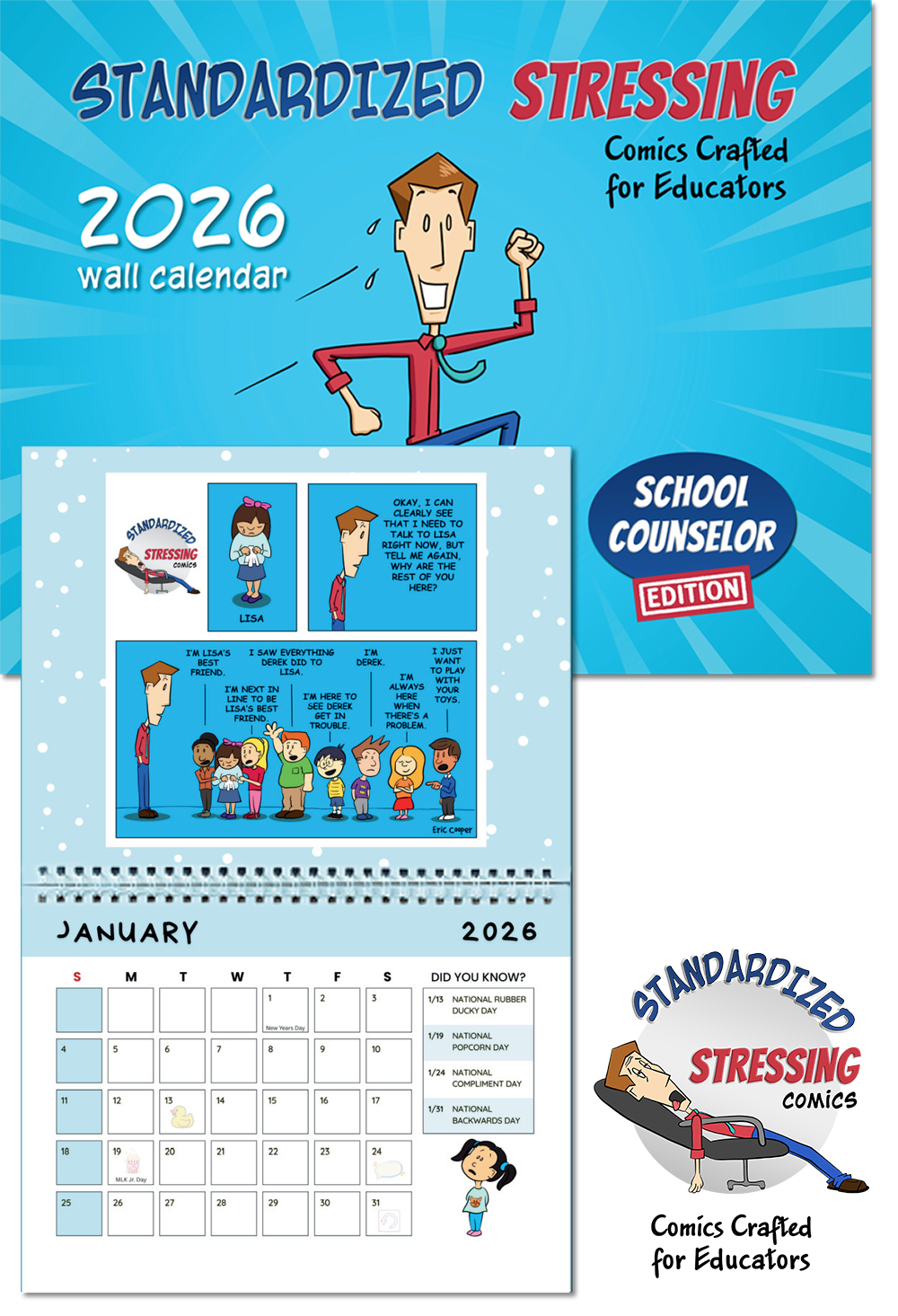 Standardized Stressing 2026 Wall Calendar
