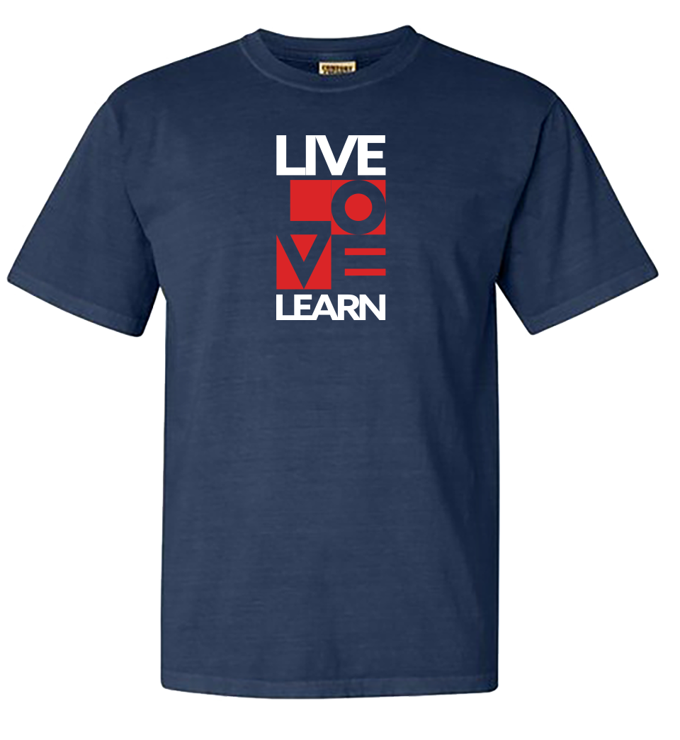 Blue Live Love Learn T-Shirt