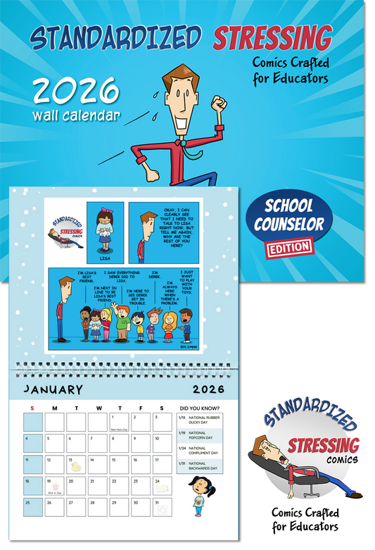 Standardized Stressing 2026 Wall Calendar