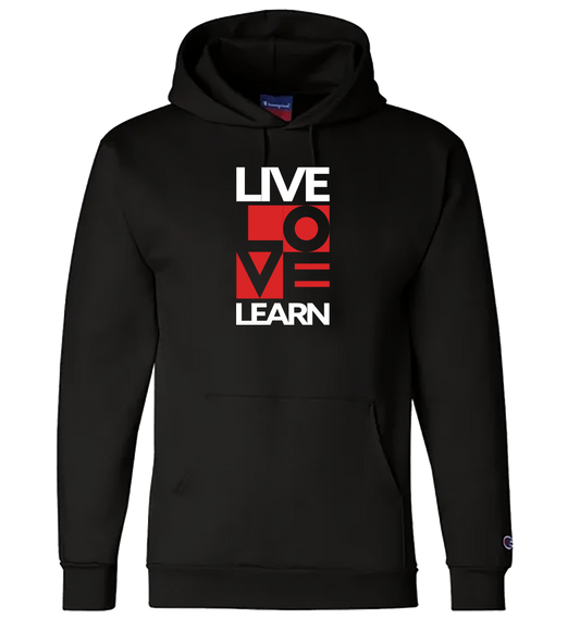 New Black Live Love Learn Hoodie
