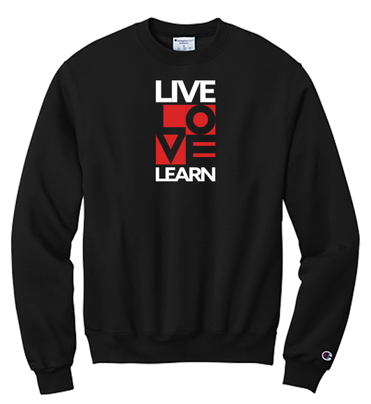 New Black Live Love Learn Crew Neck Sweatshirt